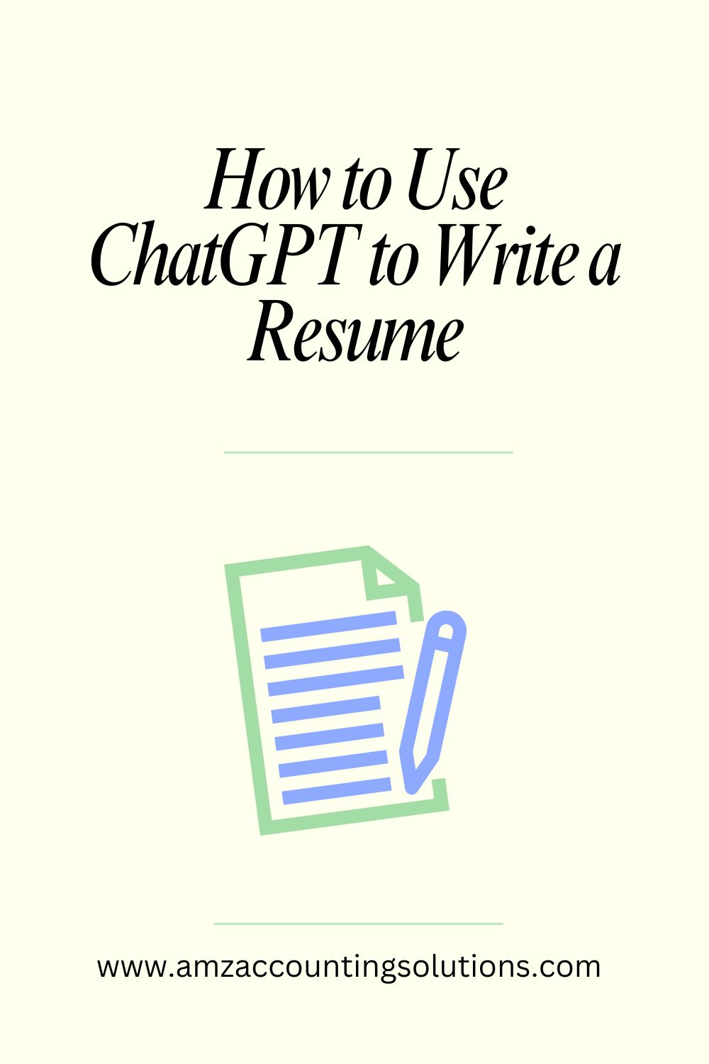 How to Use ChatGPT to Write a Resume